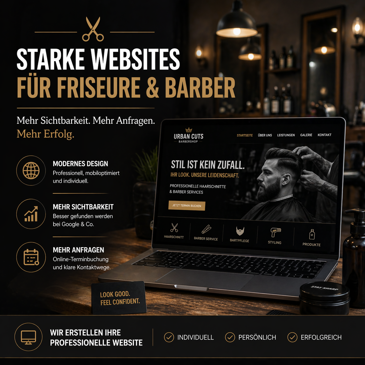 Beispielprojekt Barber Webseite