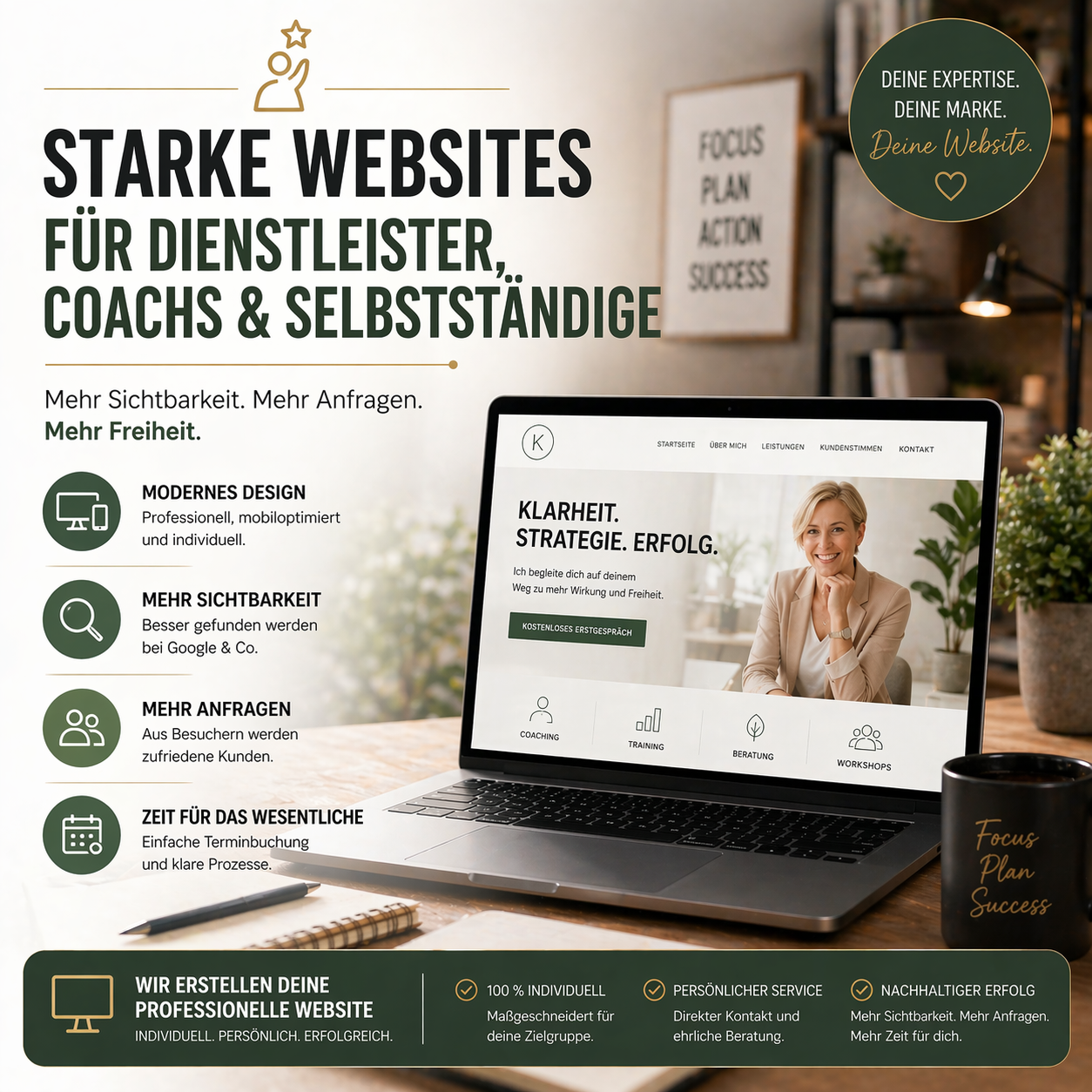 Beispielprojekt Dienstleister/Coach/Selbstständige Webseite