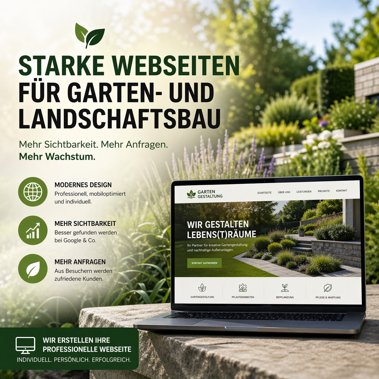 Beispielprojekt Garten und Landschaftsbau Webseite